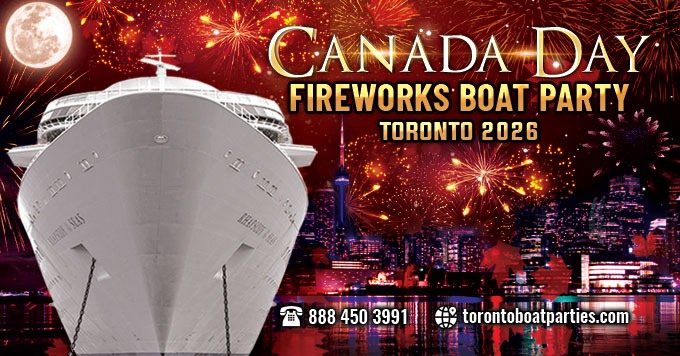 CANADA DAY FIREWORKS BOAT PARTY TORONTO 2026 Banner
