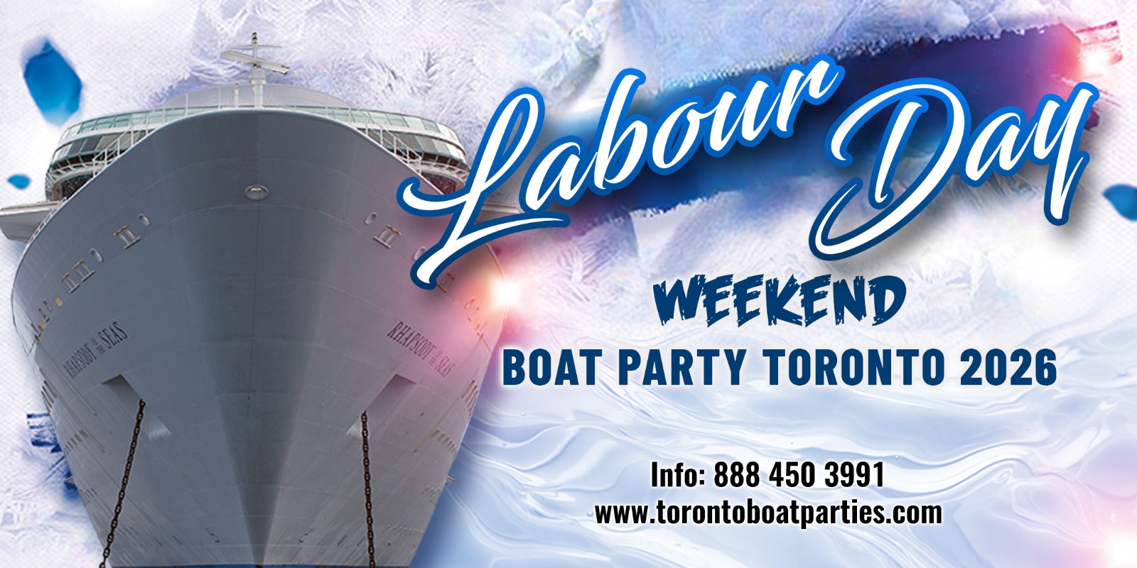 LABOUR DAY WEEKEND BOAT PARTY TORONTO 2026 Banner
